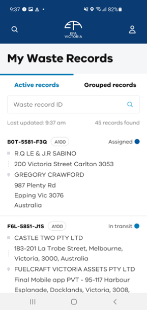 My waste records