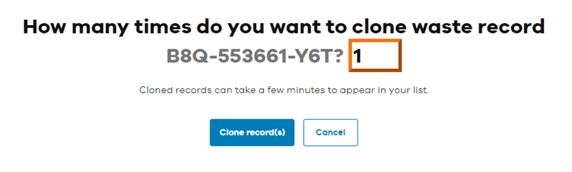 Choose the number of clones to create