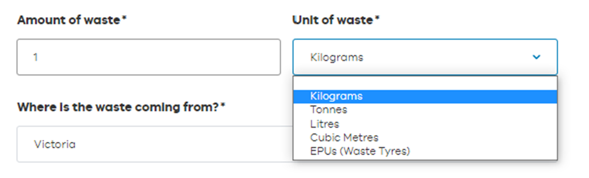 Amount of waste