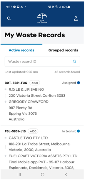 Waste records